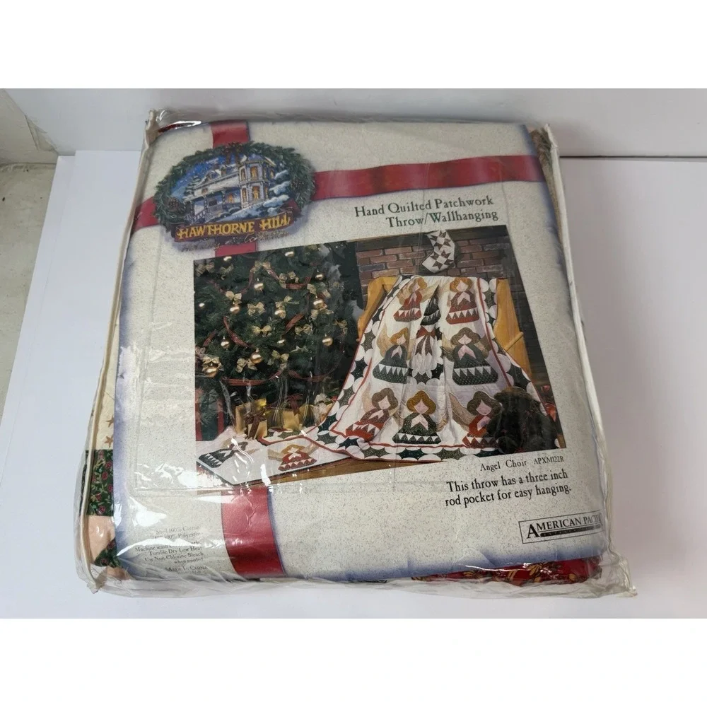 Hawthorne Hill Hand Quilted Patchwork‎ Throw Wall Hanging Angel Choir